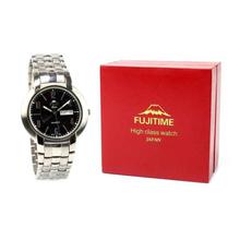 Fujitime M3510 Analog Stainless Steel Black Dial Watch For Men