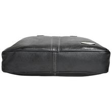 Vilasa Men's Genuine Leather Laptop Bag - Black Color