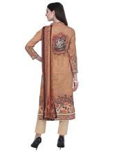 Stylee Lifestyle Beige Cotton Printed Dress Material