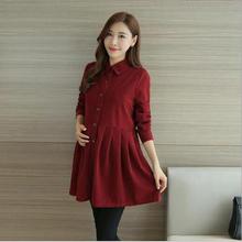3 Color Formal Office Maternity Dresses for Women Autumn Spring