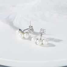 Pearl earrings_Wan Ying jewelry three pearl earrings