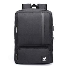 Fur Jaden Black Laptop Backpack with USB Charging Port