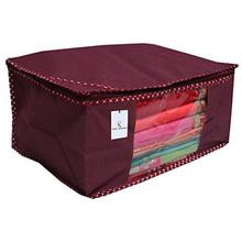 Kuber Industries 3 Piece Non Woven Saree Cover Set, Maroon