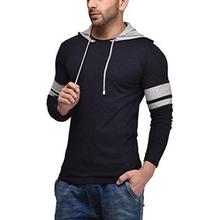 SALE- Cenizas Men's Hooded Full Sleeves Dual Tone Round Neck Casual