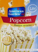 American Garden Microwave Popcorn, Butter Fat Free (240g)