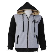 Grey/Black Inside Fur Hooded Jacket For Men