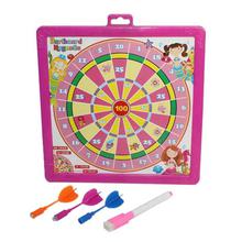 Pink 2 In 1 Magnetic Dartboard & Whiteboard With Pen