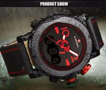 NaviForce Digital/Analog Dual Time Luxury Black Watch (NF9097)