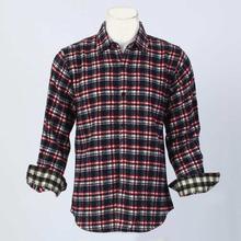 Dark Blue Checkered Shirt For Men