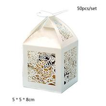 50pcs Hollow Cross Style Wedding Candy Box Sweets Gift Favor Boxes