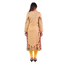 Paislei yellow digital prited Kurti with flower patterns For Women - AW-1920-90