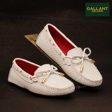 Gallant Gears White Leather Loafers For Women - ( 9022-18 )