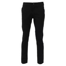 Black Solid Cotton Jeans For Men