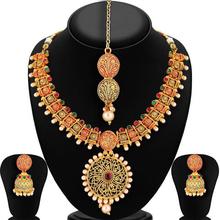 Sukkhi Glimmery Gold Plated Necklace Set for Women