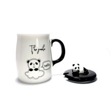 Panda Mug Gifts - Doublewhale Best Friend Gifts Mugs Tea Cups with Lids/Spoon for Teen Girls/Girlfriends/Women/Mum