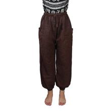 Coffee Brown Side Pocket Aladdin Pant For Women