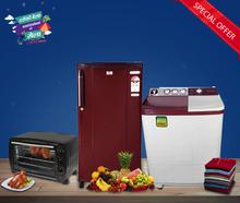 Combo of Washing Machine, Single Door Refrigerator and Oven