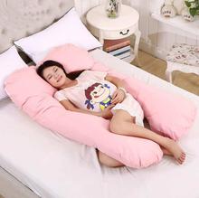 Pink Full Body Pillow with Washable Cotton Cover -Sleeping - Maternity Pillow for Pregnant Women