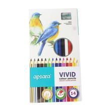 Apsara Vivid Colour Pencils - 14 Colours 