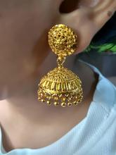 Golden Brass Danglers & Drop For Women