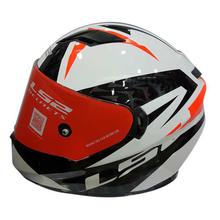 LS2 Stream  Double Visor White/Black/Orange Helmet