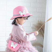 2019 hot new cute rabbit head children straw hat girls