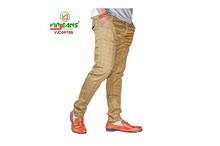 Virjeans Slim Fit Check Cotton Pant Skin-(VJC 691)