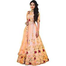 Shree Radhe Enterprise Women's Embroidered Semi Stitched