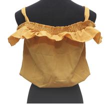 Women Shoulder Crop Tops - Yellow