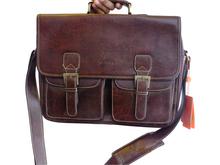 Victory School and Office Side Leather Bag (Brown)