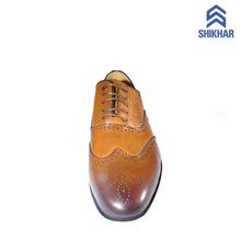 Shikhar Slip On Brogue Leather Shoes For Men (803)- Brown