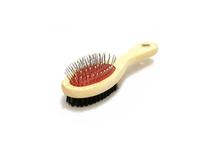 Double Sided Wooden Pet Grooming Hair Brush Pin Bristle