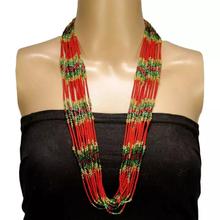 Multicolor Beaded Jhuppa Pote Haar Necklace