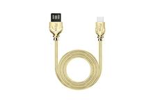 PTron Falcon Pro 2.1A USB To Type C Cable Metal Data Cable For All Type C Smartphones (Silver)