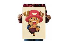 Kraft Paper One Piece Anime Vintage Style Wall Poster