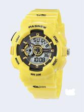 Black Dial Digital Unisex Watch - (Black/Yellow)