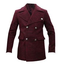 Woolen Coat For Men Slim Fit Maroon Color