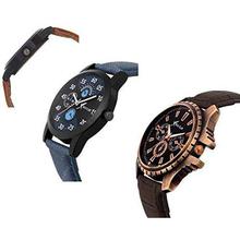 Rich Club Analogue Black Blue Dial Quartz Watch - REL-OCT-DEN