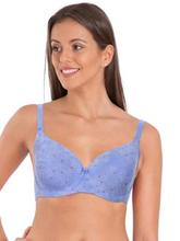 Jockey Light Blue Fashion Essentials Printed T-Shirt Bra For Women - 1245