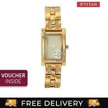 Titan 9716YM01 Raga Beige Dial Analog Watch For Women - Gold