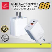 XUNDD 33 Watt Dual (USB+Type C) Port Smart Adapter Quick Charging Dock