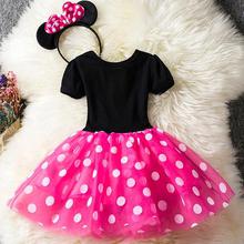 Fancy 1 Year Birthday Party Dress For Easter Cosplay Minnie Mouse Dress Up Kid Costume Baby Girls Clothing For Kids 2 6T Wear