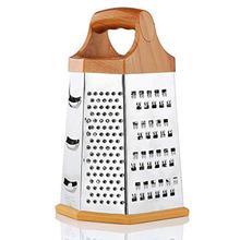 Expresso 6-Sided Stainless Steel Grater and Slicer,Wood Finish