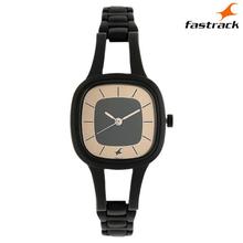 Fastrack 6147Nm01 Casual Analog Rose Gold Dial Watch For Women- (Black)