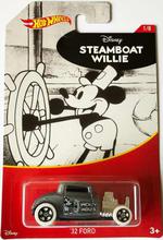 Hot Wheels Silver Disney Mickey Mouse Steamboat Willie #1 '32 Ford Car  - FKD66