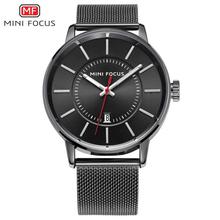 Mini Focus MF0015G Steel Net Band Analog Wrist Watch For Men