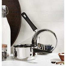 Amazon Brand - Solimo 2-Piece Stainless Steel Sauce Pan Set