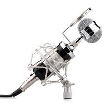 BM 8000 Condenser Sound Studio Recording Broadcasting Microphone+Pop Filter+Shock Mount