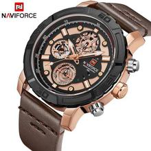 NaviForce NF9139 MultiFunction Chronograph Watch - Gold/Brown