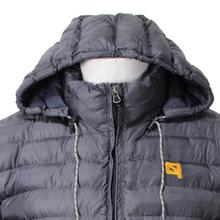 Navy Silicon Hooded Down Jacket